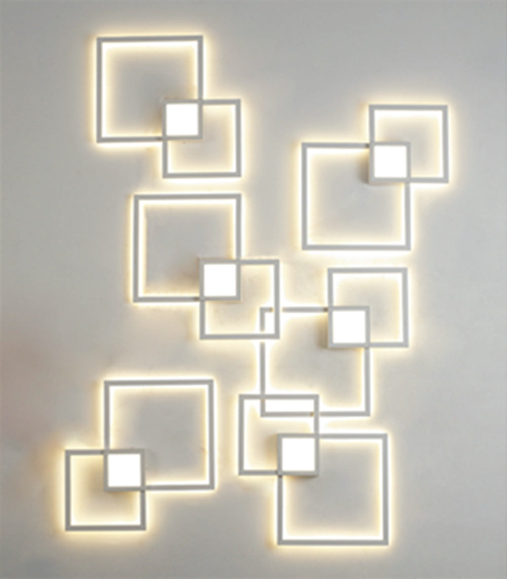 Geometric line LED wall light