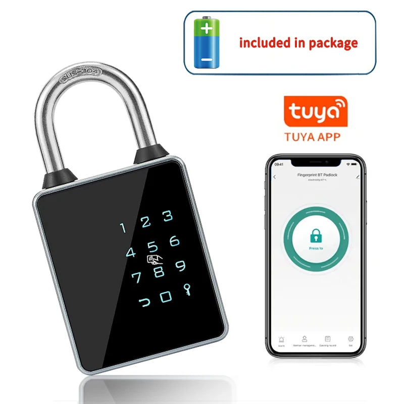 Portable Door Lock Smart Padlock  6 Ways Unlock