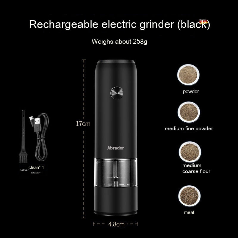 Set One-Handed Automatic Grinder with LED Light Refillable