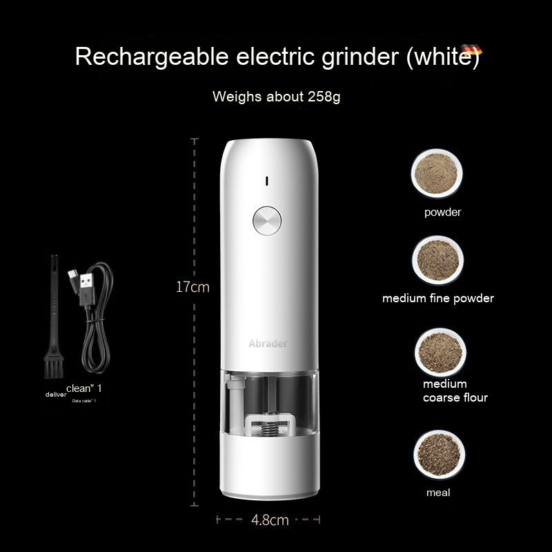 Set One-Handed Automatic Grinder with LED Light Refillable