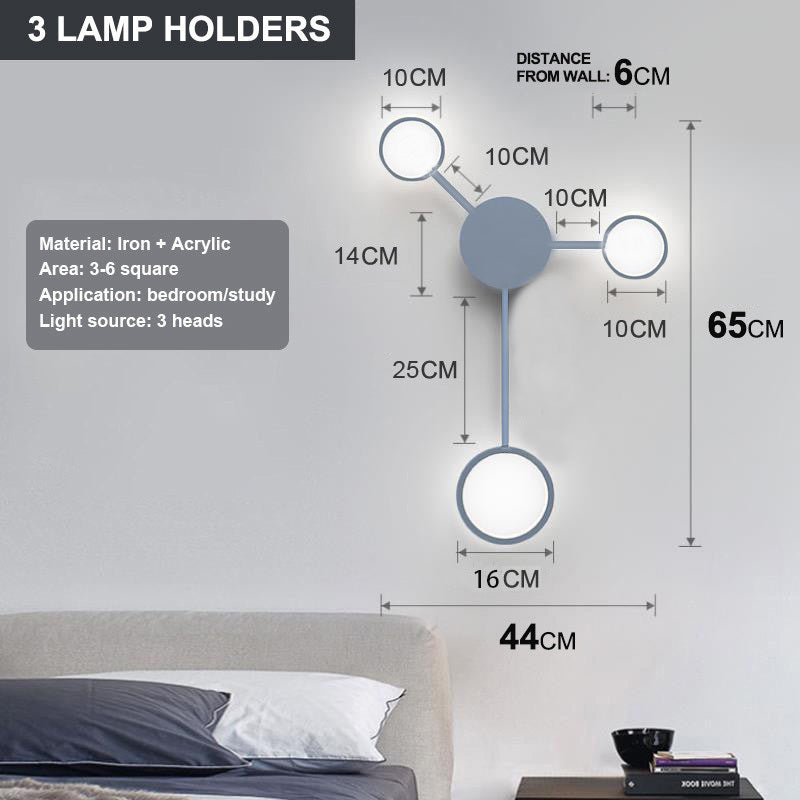 Contracted Bedroom Bedside Lamp Designer Wall Lamp